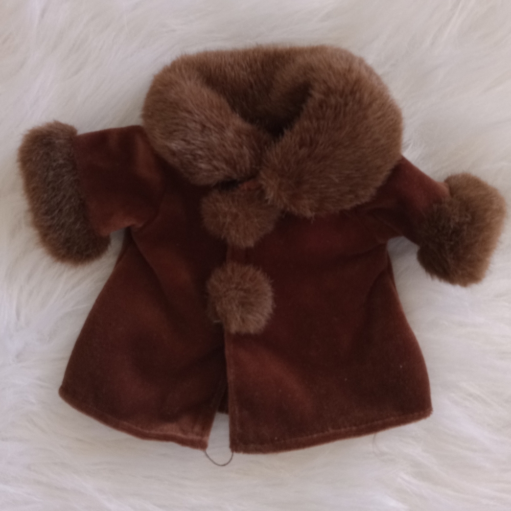 Cute Cozy Brown Coat for Small Dolls